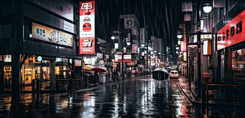 日本札幌街头雨后的街道城市影像记录,高清,摄影图,摄影图片,图片大全,摄影图免费下载